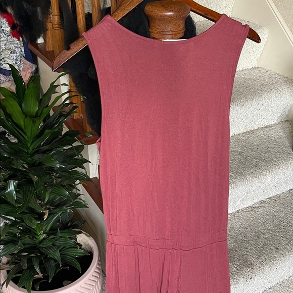 Michael Stars Cozy Jersey Knit Jumpsuit in Deep Burgundy - Picture 5 of 10